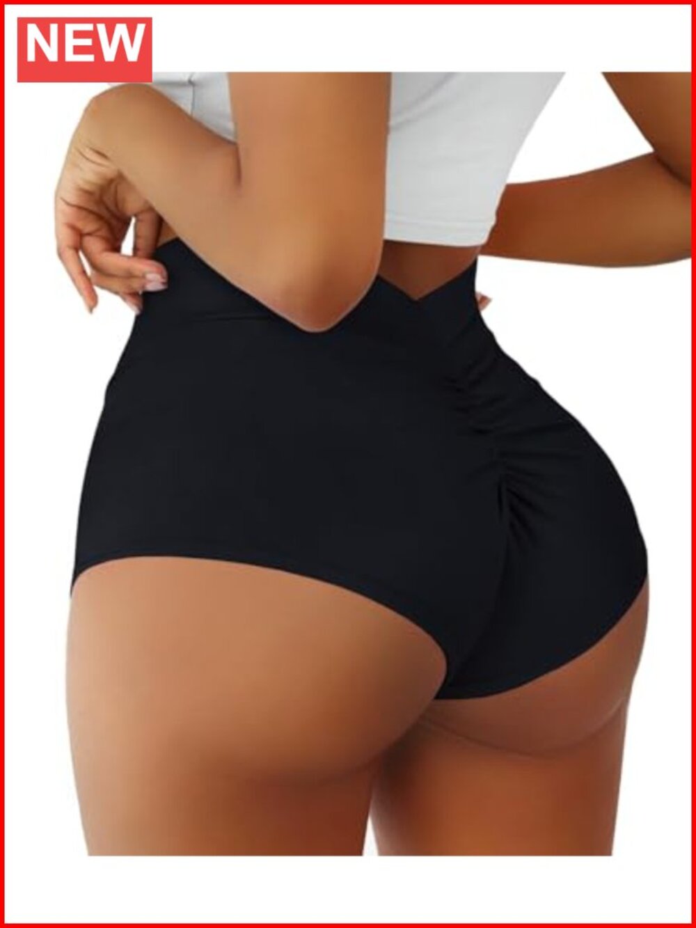 High Waist V Back Booty Yoga Shorts Scrunch Cheeky Gym Workout